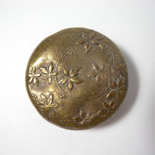 ANTICA SCATOLINA PORTA PILLOLE GIOIE STILE LIBERTY ART NOUVEAU IN OTTONE V596 - Bild 9 von 13