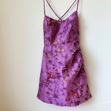 Urban Outfitters Mini Dress Women M Purple Party Electric Heart Strappy Back New