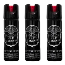 3 pack POLICE MAGNUM 3oz Safety Lock pepper spray Defense Security Protection
