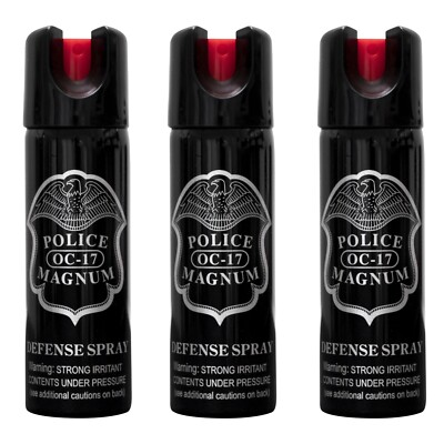 #ad #ad 3 pack POLICE MAGNUM 3oz Safety Lock pepper spray Defense Security Protection $21.99