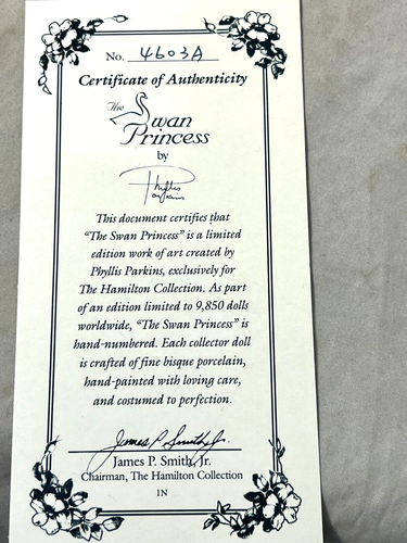 The Swan Princess Phyllis Parkins Hamilton Collection Ltd Ed. COA & Box - Picture 4 of 14