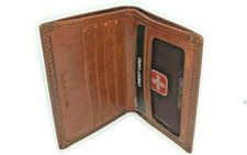 Men's Swiss Genuine Leather Bifold Wallet Credit Card Id Purse Magnetic Closure