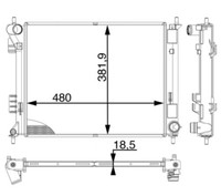 Mahle KüHler WasserküHler MotorküHler FüR Hyundai IX20 KIA Venga JC 1.6 YN
