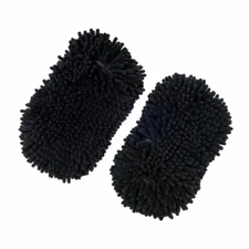 2PC Carcarez 10" Premium Dog Bone Car wash mitt Chenille Care Washing Sponge Pad