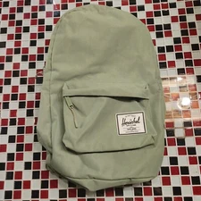 Herschel Pop Quiz ~ PISTACHIO GREEN ~ with Red & White Striped Lining