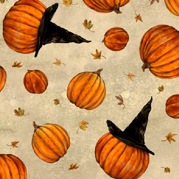 All Hallows Eve Halloween cotton Quilt fabric QT 28804-O Toss Bats on Orange 29" - Image 3 of 4
