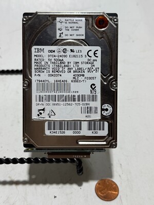 IBM Dell DTCA-24090 00K0374 38951 4090MB IDE 2.5'' Hard Drive
