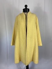 Jean Patou Size Medium Rare Vintage Open Closure Yellow Buckle Coat