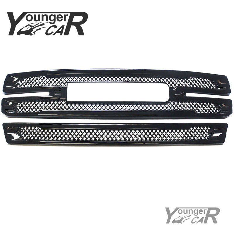 Gloss Black Grille Overlay Covers – For GMC Sierra 1500 SLT AT4 2019-2022
