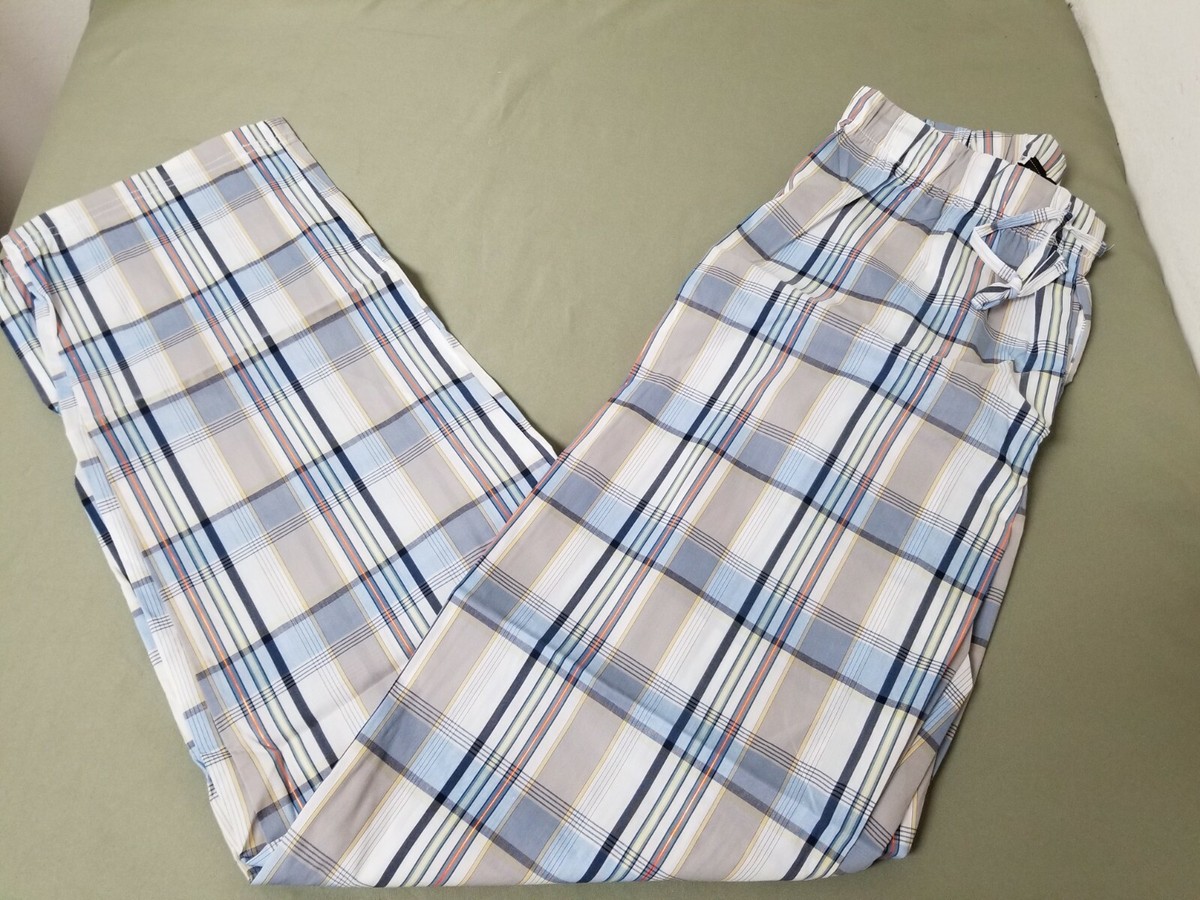 New Mens 100% Cotton Drawstring Lightweight Sleep Lounge