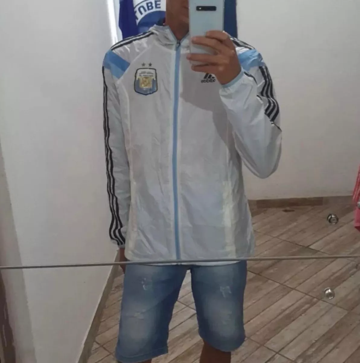 Molto Raro Anthem adidas Argentina Tessuta Nylon Lucido Giacca