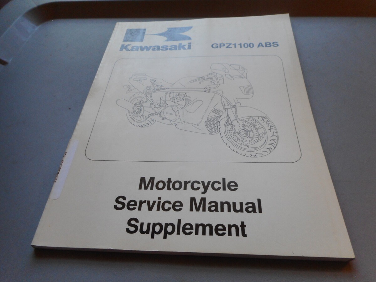 Kawasaki GPZ ZX 1100 ABS Genuine Owners Service Manual Supplement
