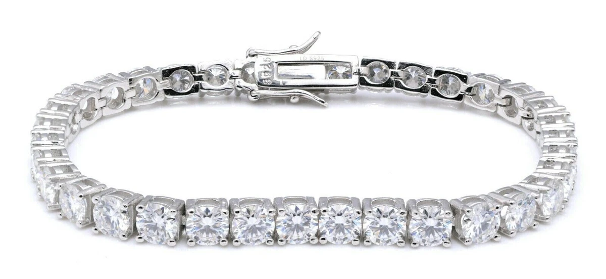 18.95ct Emerald Cut Diamond Tennis Bracelet in 18k White Gold in 7' – Mark  Broumand