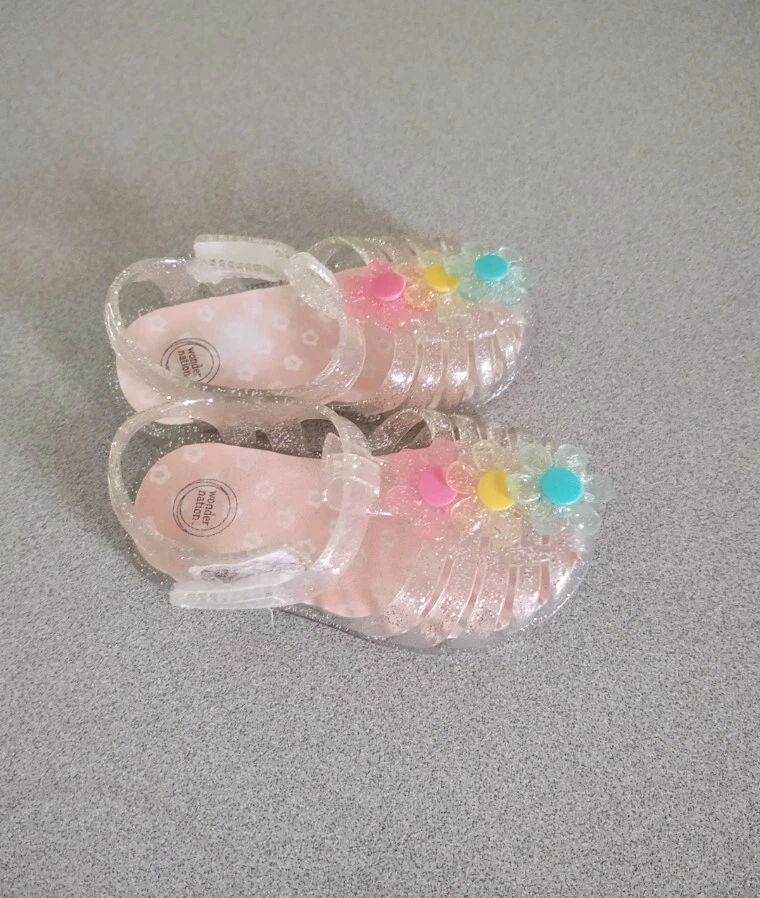 Wonder Nation baby girl Jelly flip flop shoes size 3 - Image 2 of 4
