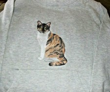 Tortoiseshell  Cat Personalized Pullover Hoodie Embroidered Beautiful Gift