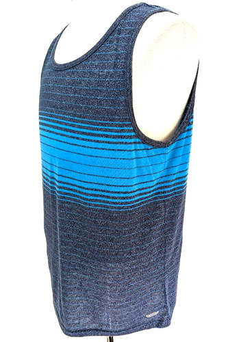 Tony Hawk Next Level Herren L Performance Tank SKATER blau/türkis gestreift EUC * - Bild 2 von 7