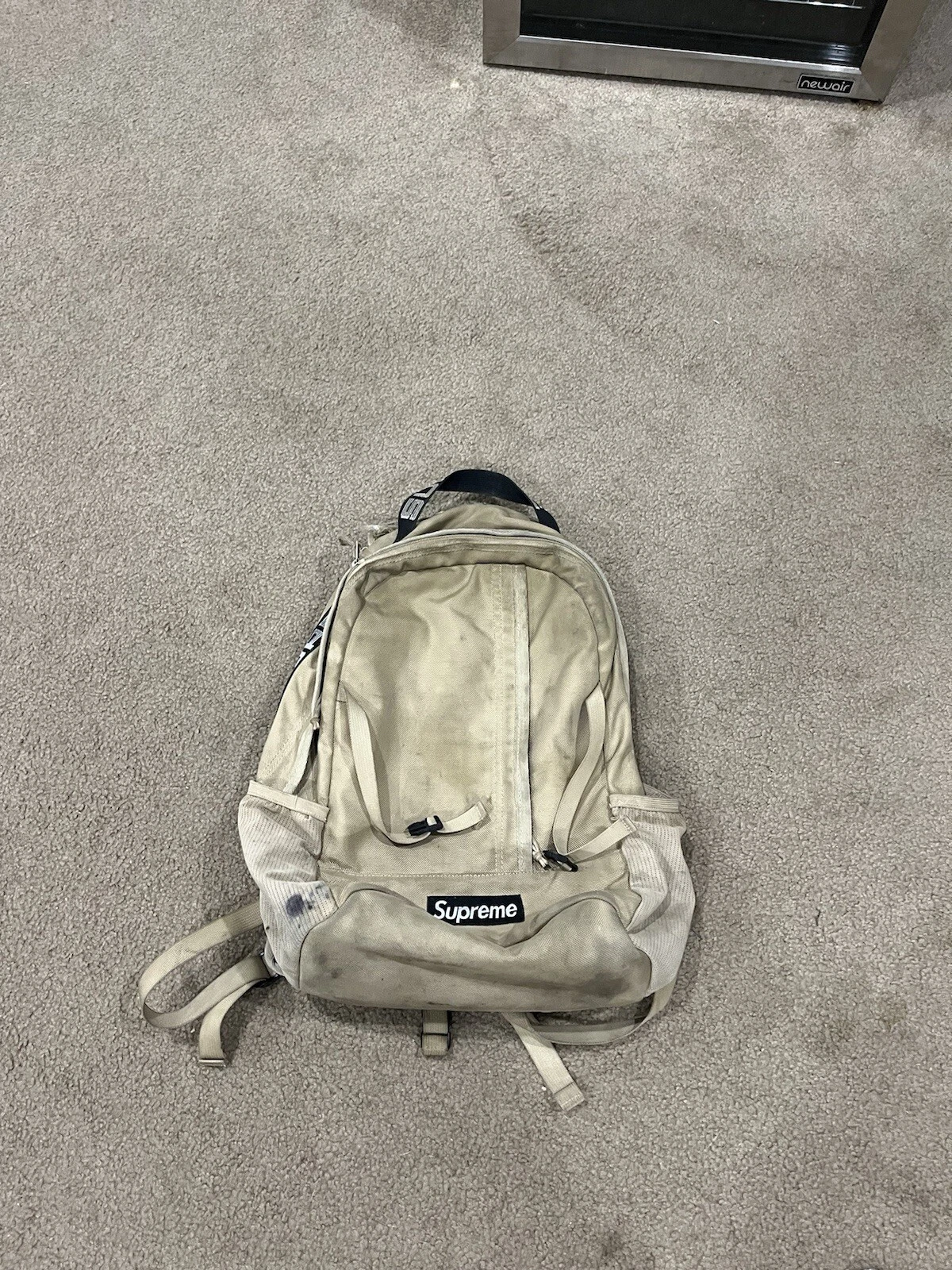Sac à dos Supreme TAN SS18 Cordura authentique ordinateur portable d'occasion battage médiatique tactique rétro