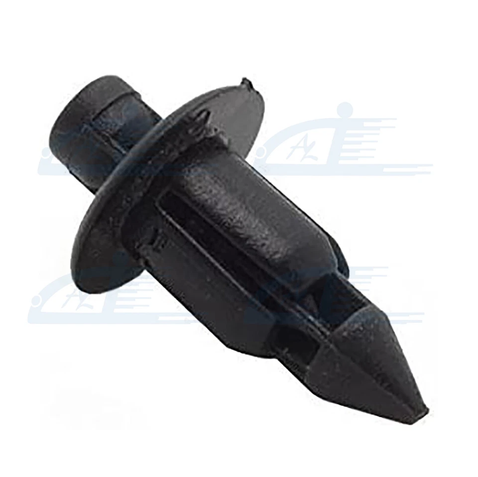 100 peças 6 mm diâmetro de furo plástico preto tipo empurrar rebites prendedor pinos clipes ATV - Imagem 3 de 4