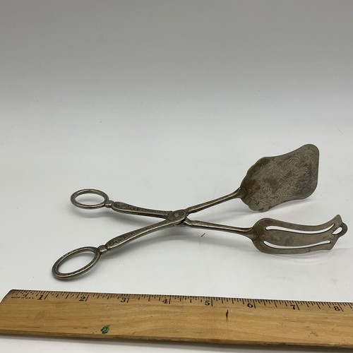 Servizio da portata vintage placcato argento, con una mano - Foto 5 di 8