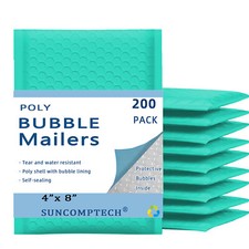  000 4x8 4x7 Poly Bubble Padded Envelopes Mailers Shipping Bags TEAL 200 PCS