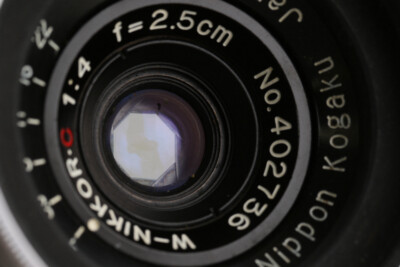 Nikon W-NIKKOR・C 25mm F/4 Lens for L39 + M Mount Adapter + View