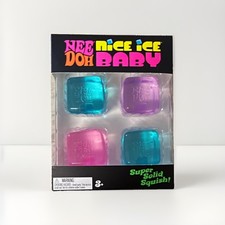 Schylling Nee Doh Nice Ice Baby Super Solid Squish Squeeze Toys 4 Pack