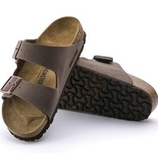 Birkenstock Arizona Mocha Birkibuc Leather Soft Footbed Comfort Unisex Sandals