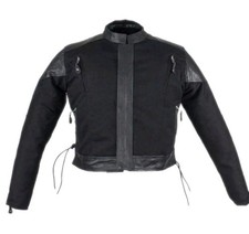 Dream Apparel Kids Denim & Leather Motorcycle Jacket Side Laces Sz 3XL