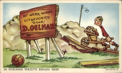 Artist Postcard The Goalkeeper Did A Mountain Work - 11039249