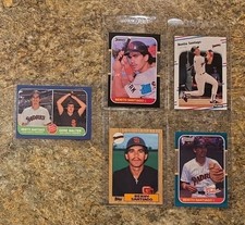 (5) Benito Santiago 1986 Fleer Rookie card RC 1987 Donruss Topps 1988 Padres ROY