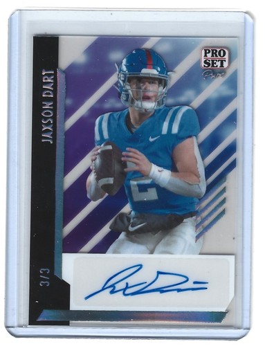 2024 Leaf Pro Set Pure Jaxson Dart Base Holo Auto BA-JD3 Silver Spectrum 3/3