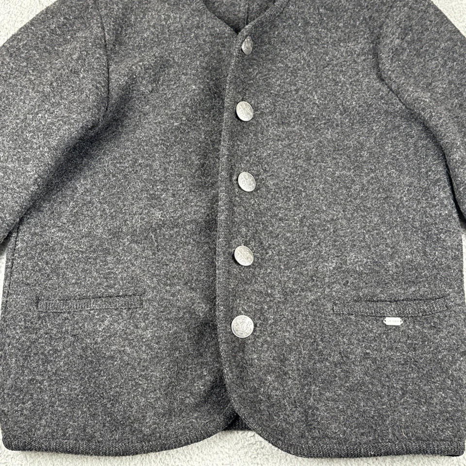 De Colección Geiger de Austria Smiley Negro Lana Hervida Invierno Abrigo Cárdigan Chaqueta XXL Foto 4 de 4