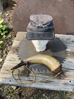 Reanactor Civil War Union Infantry Hat Cap Kepi And Powder Horn