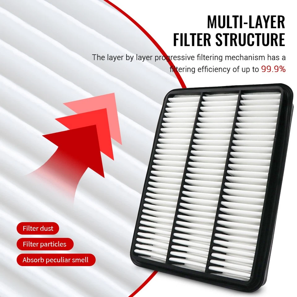 Filtro de aire del motor de 1 pieza para Chevy GMC C1500 K1500 1996-1999 con servicio de alta resistencia Foto 3 de 4