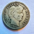 1911 S Barber Liberty Dime FINE from private collection SEE MY OTHER COINS
