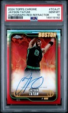 2024-25 Topps Chrome - Jayson Tatum Red Refractor #/5 PSA 10 Celtics