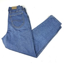 Vintage 80s Lee Women s Blue Jeans High Rise Mom Size 14 Medium Made In USA
