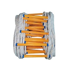 Rope Ladder,26 Feet Emergency Fire Escape Ladders 26.2FT, White and Yellow