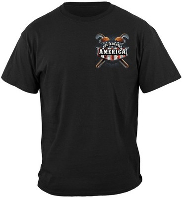 American Pipe Fitter Welder Plumber Tradesman USA Flag T-Shirt