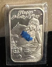 RARE CROWN MINT HOLIDAY BEAUTIES 1 OZ .999 Vintage SILVER ART BAR MOTHERS DAY