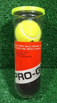Vintage Pro-Go Europe Super Pressured Tennis Balls Sealed New 3-Ball Canister