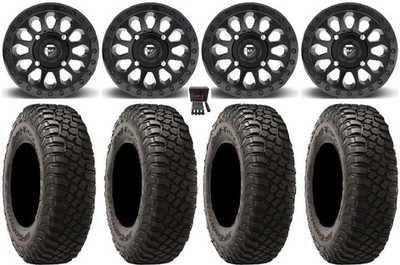 Fuel Vector MB 15'' Wheels 30'' BFG KM3 Tires Can-Am Maverick X3