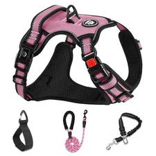 No Pull Dog Harness,Adjustable Oxford Dog Vest Harness with Leash,Reflective ...