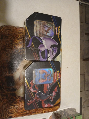 Crown Zenith Tin x2 Moltres and Articuno Pokémon TCG