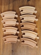 Wooden Railway Track (Brio Compatible) Beginner Expansion Pack x 9