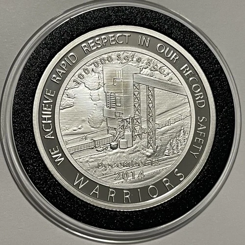 Rocky Mountain Coal Mining West Elk Mine Coin 1 Troy Oz .999 Fine Silver Round