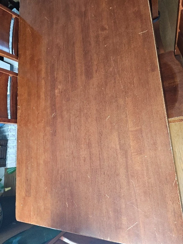 Solid Wood Dining Table Set – Seats 8 – Includes 8 Ladder-Back Chairs - Image 3 of 3