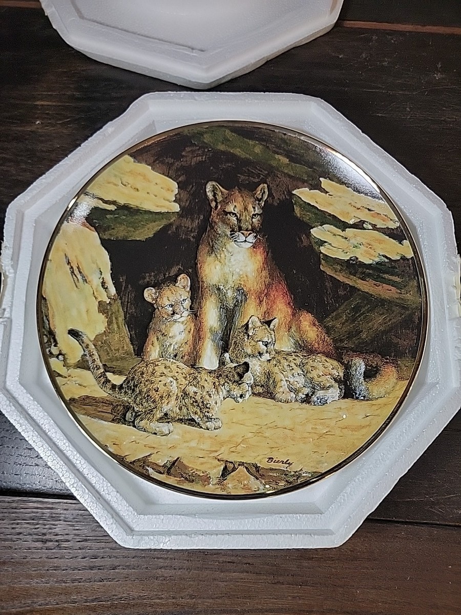 Limited CAT TALES Plate Artist Edward J. Bierly Mountain Lion