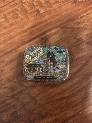 Vintage Dodo Designs After Lunch Snuff Tin Pill Box London England
