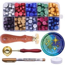 Star Wax Seal Stamp with Sealing Beads Kit 200 Pcs